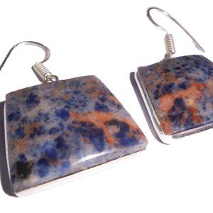 Earrings Sodalite 925 Sterling Silver Jewelry
